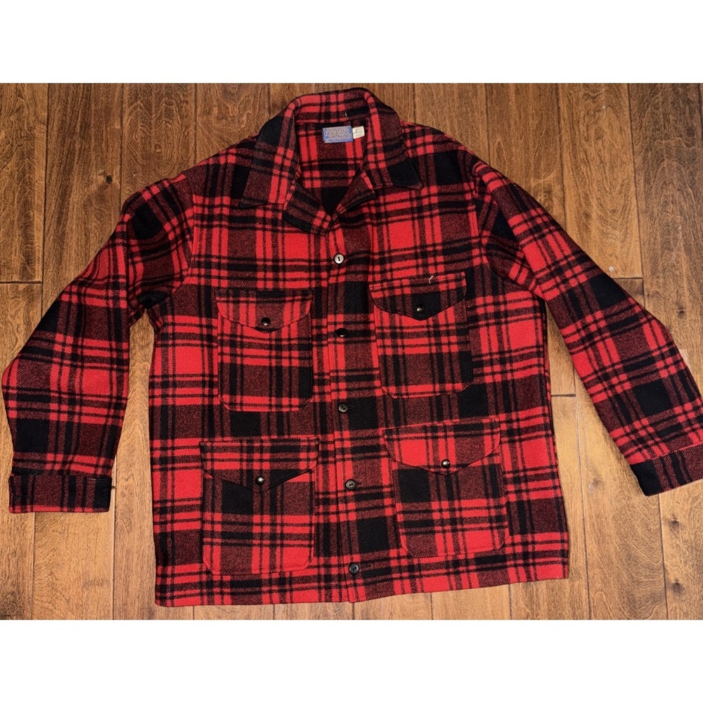 Rare Vintage Pendleton 49er Coat,‎  4 Pocket, Buffalo Flannel Jacket, retro XL